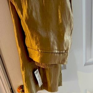Gold shimmer holiday dress slacks
